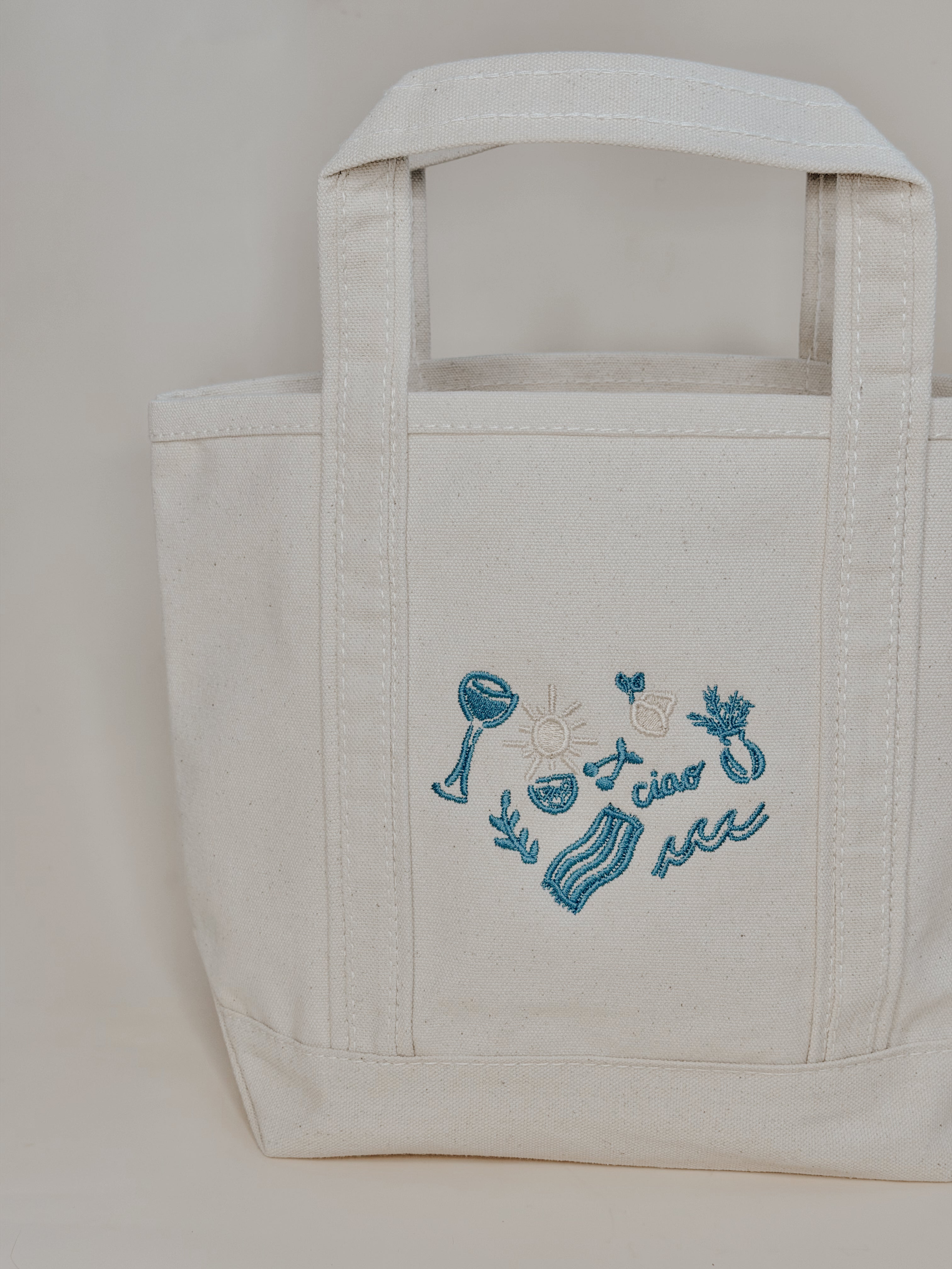 Euro Summer - Embroidered Mini Tote Bag