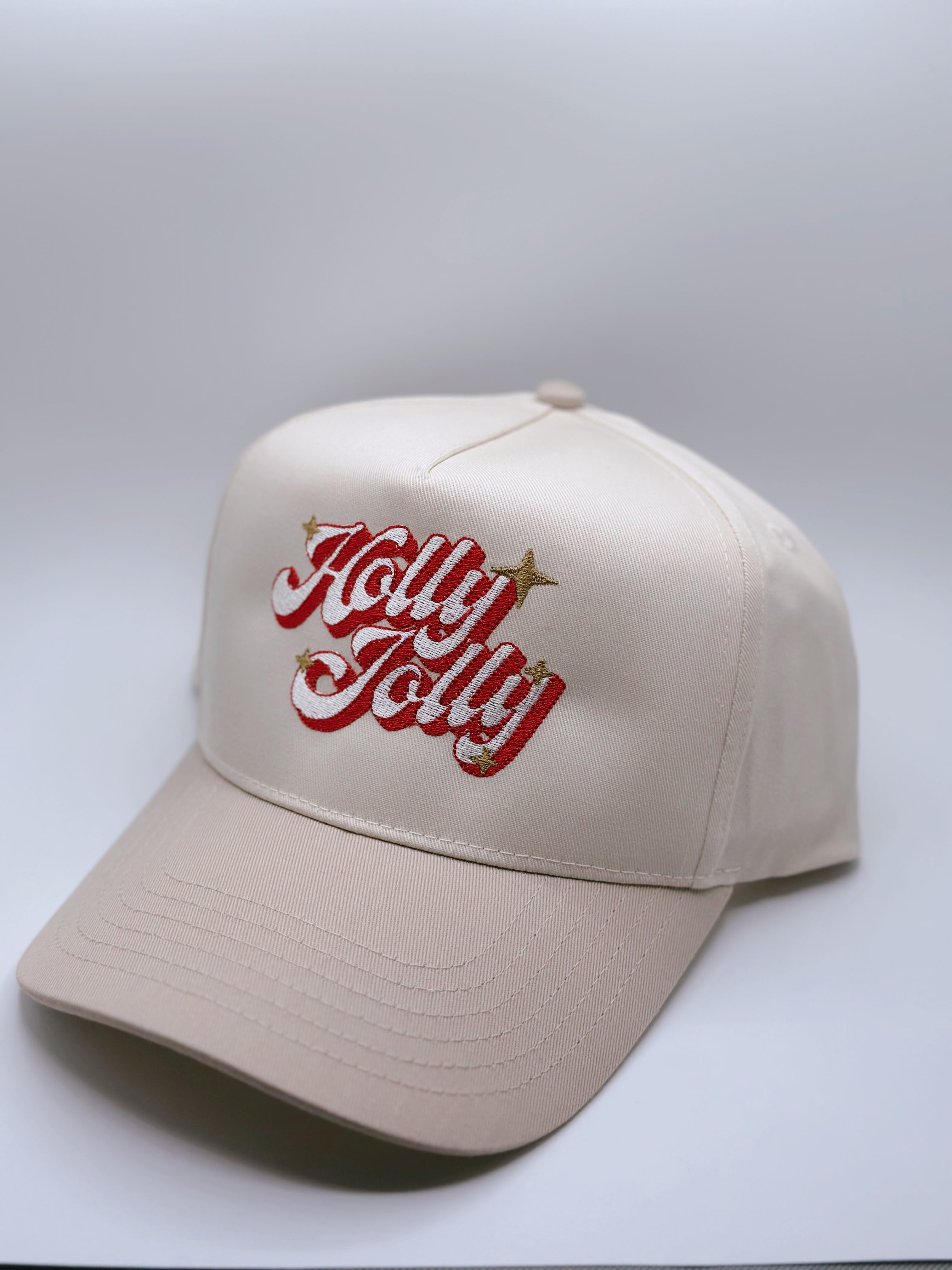 Custom Embroidered Hat - Holly Jolly