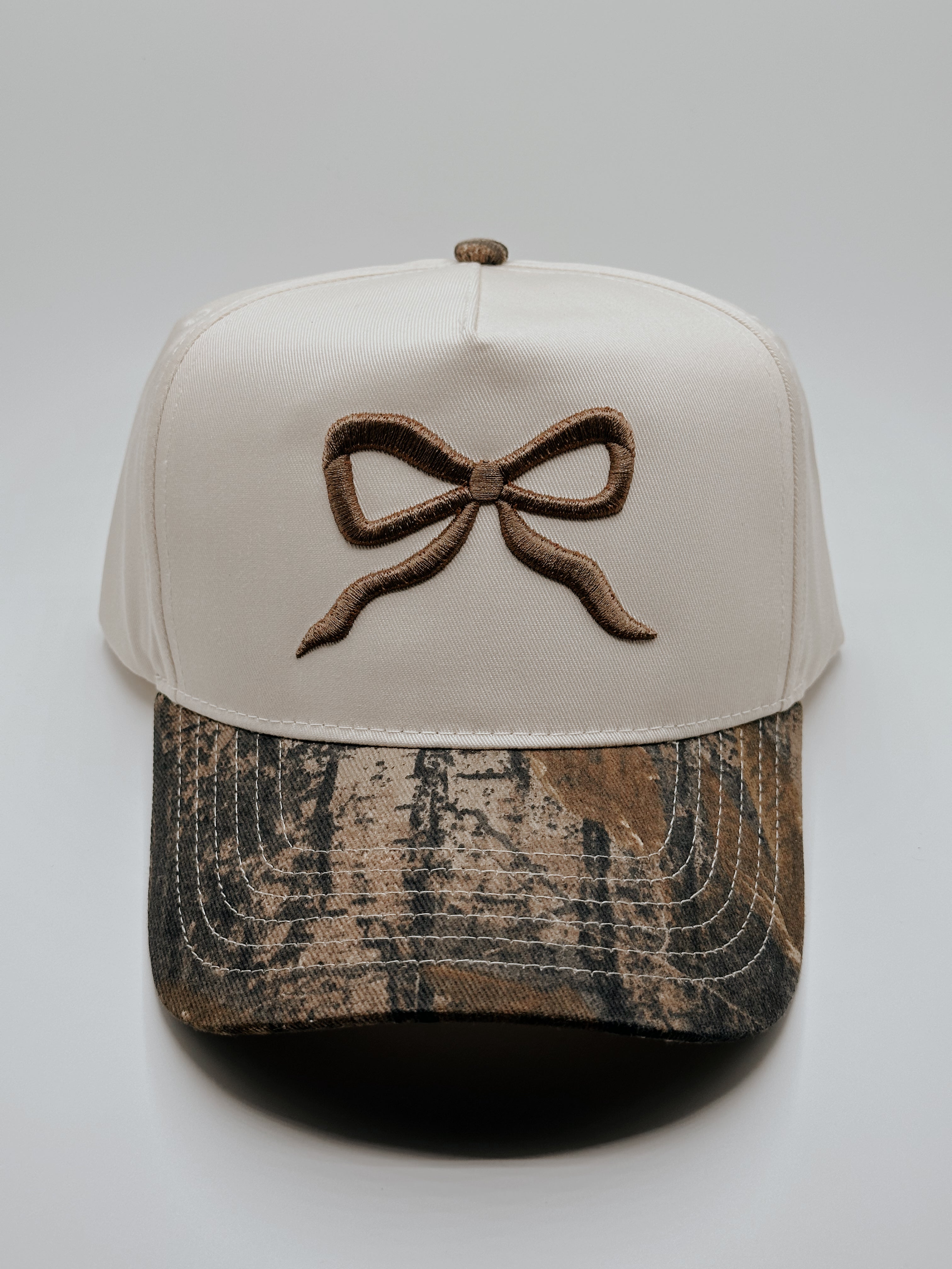 Custom Embroidered Hat - Neutral Bow
