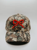 Custom Embroidered Hat - Red Camo Bow