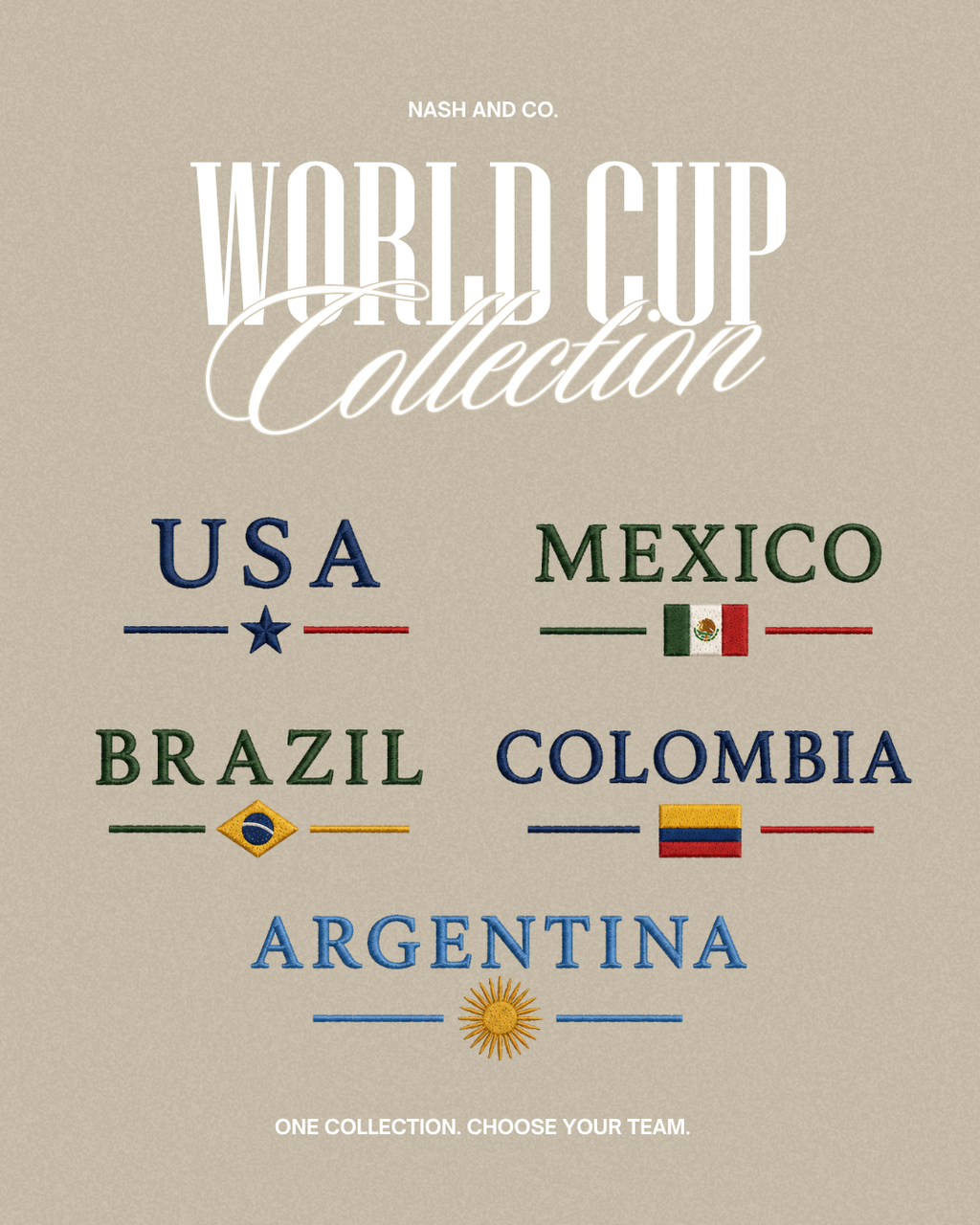 World Cup - Embroidered Micro Rib Tee