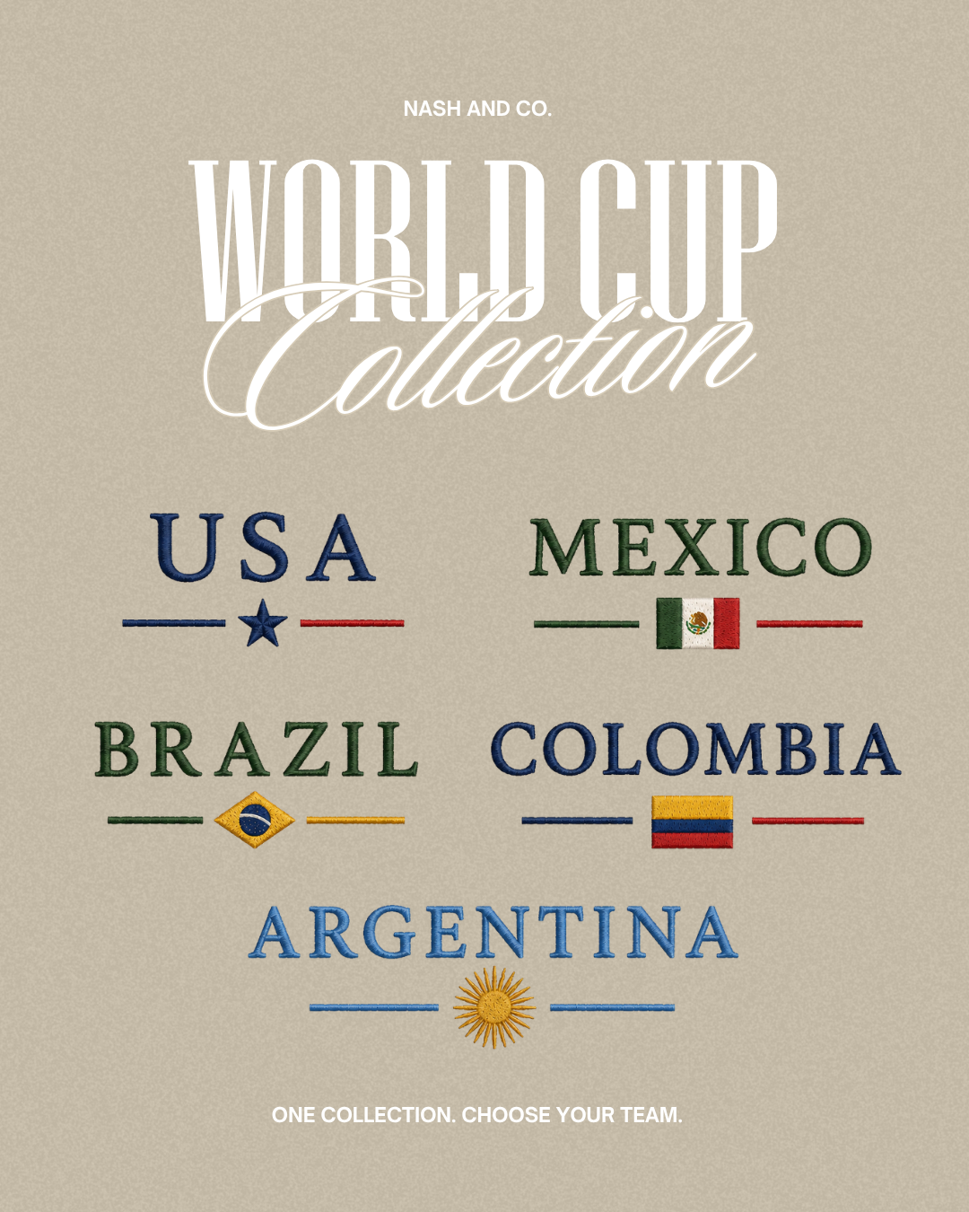 World Cup - Embroidered Micro Rib Tee