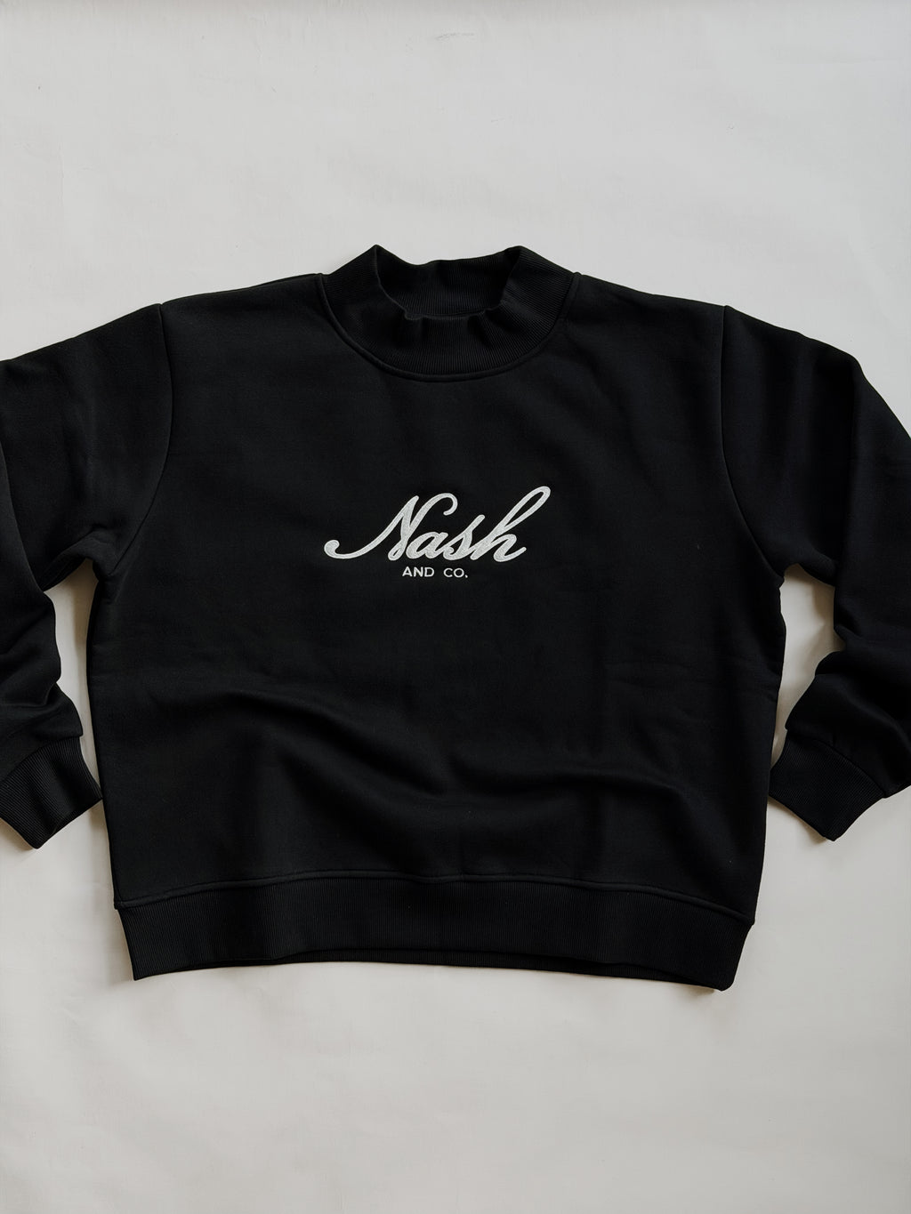 Premium Oversized Mock Neck Sweatshirt - Nash