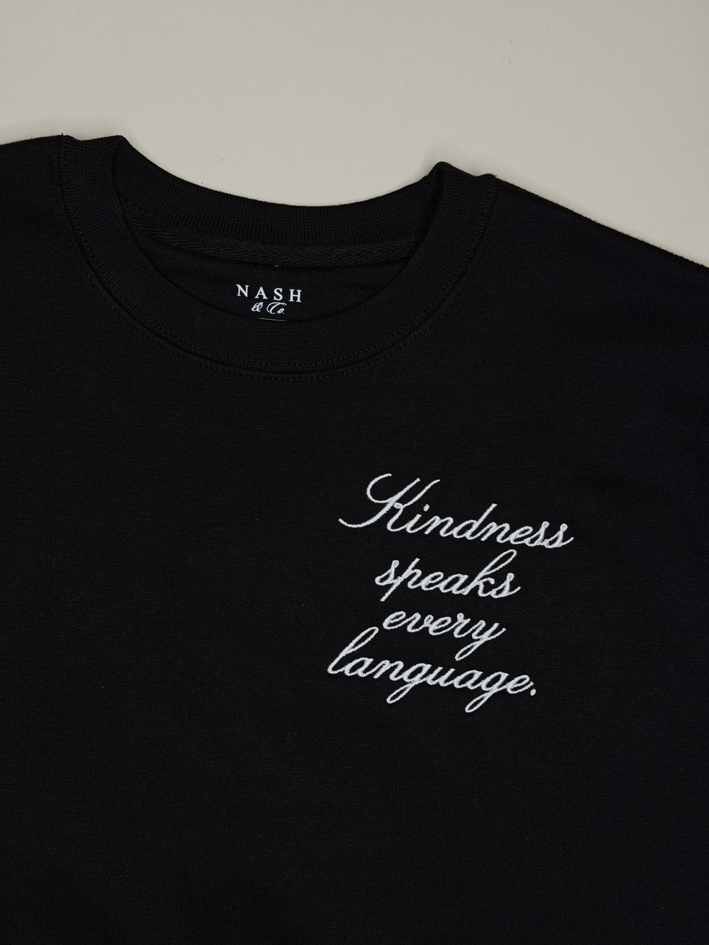 Kindness Embroidered Sweatshirt