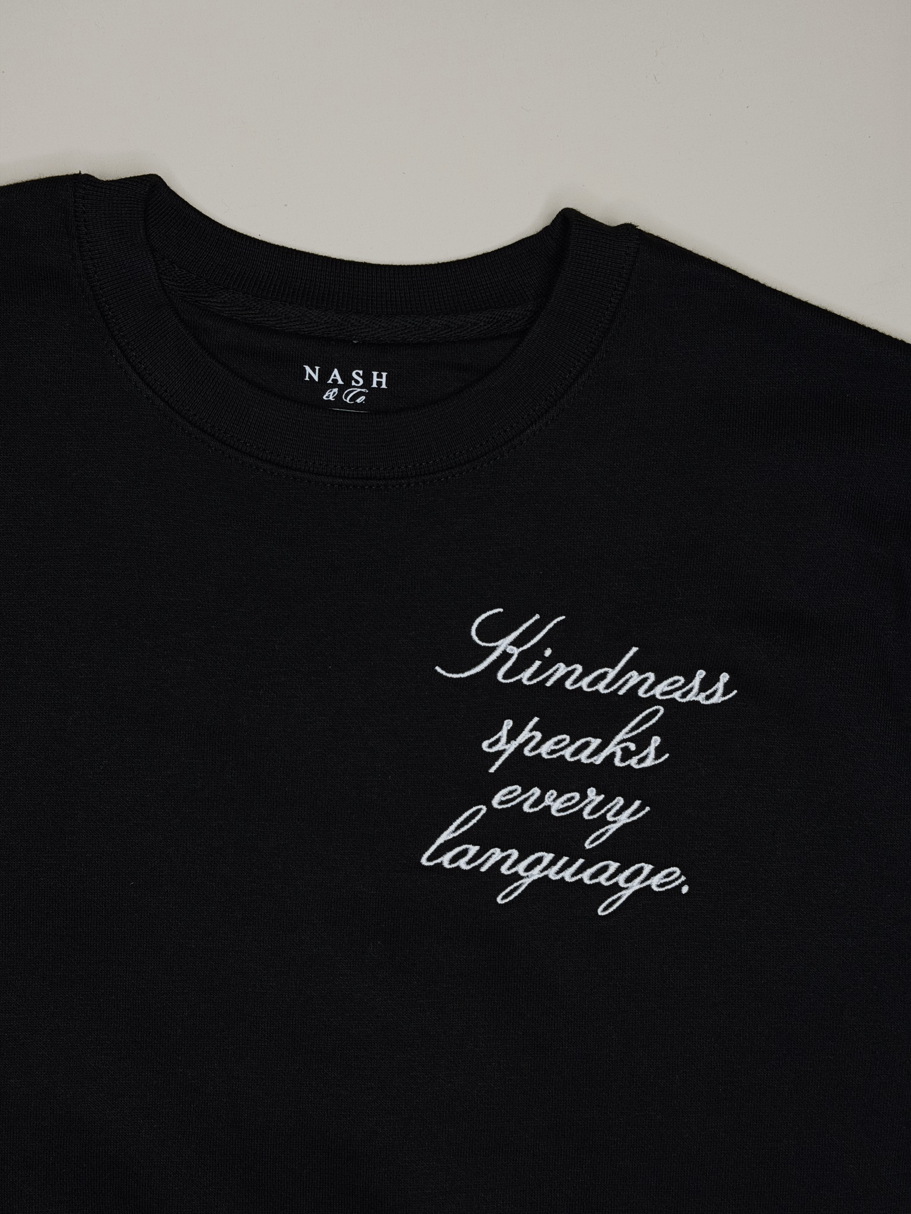 Kindness Embroidered Sweatshirt
